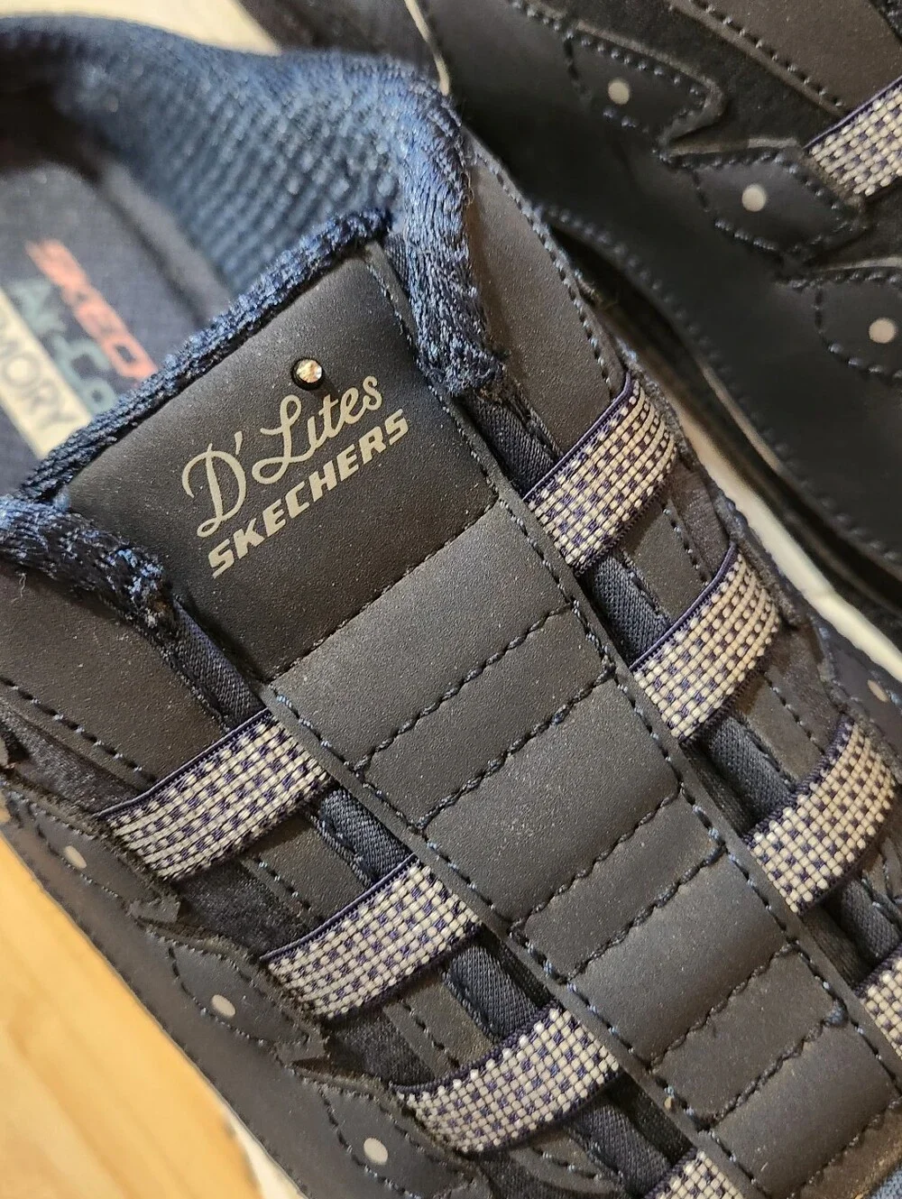 Skechers D'Lites Resilient Navy Blue Slip On Mule Sneaker Clog Women’s Size 11